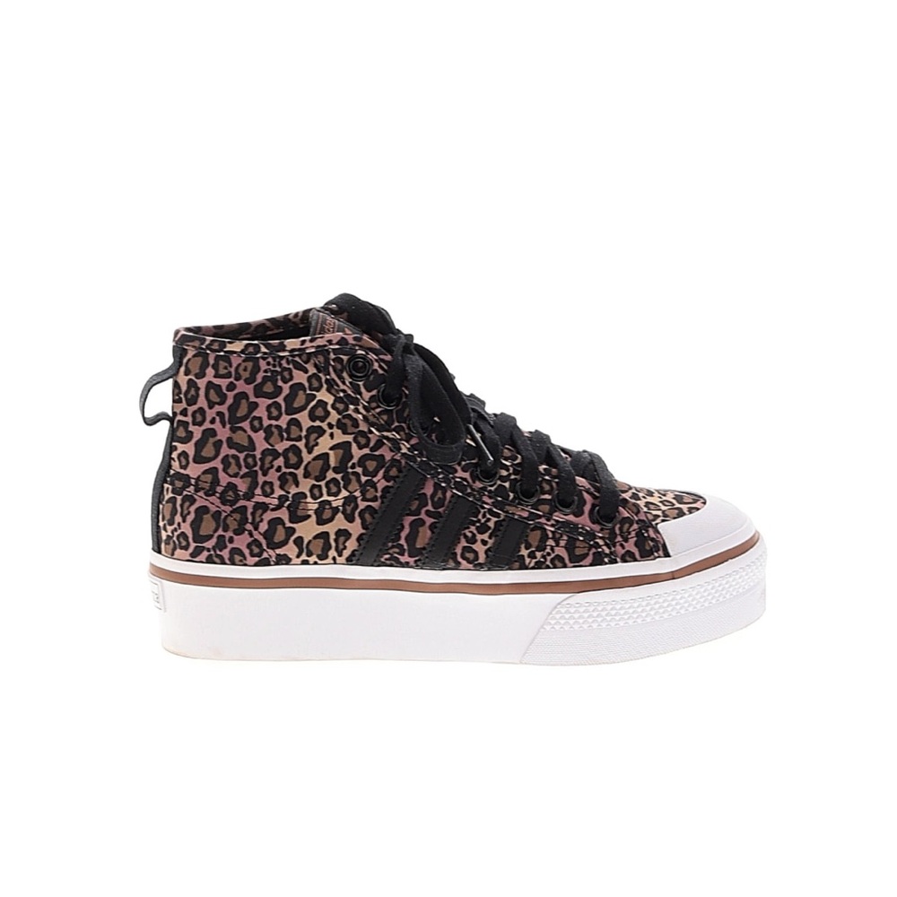 SOLD adidas nizza Leopard Print platform High-Top Sneakers